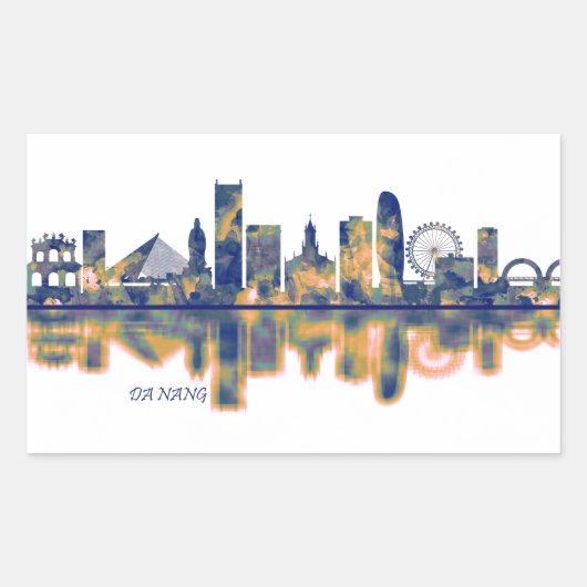 Da Nang Skyline Rechthoekige Sticker (Voorkant)