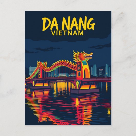 Da Nang Vietnam Dragon Bridge Reizen Briefkaart (Voorkant)