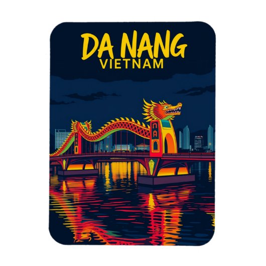 Da Nang Vietnam Dragon Bridge Reizen Magneet (Verticaal)