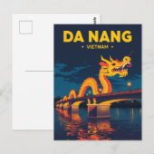 Da Nang Vietnam Dragon Bridge | Vintage Travel Briefkaart (Voorkant / Achterkant)
