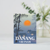Da Nang Vietnam Reisposter Briefkaart (Staand voorkant)