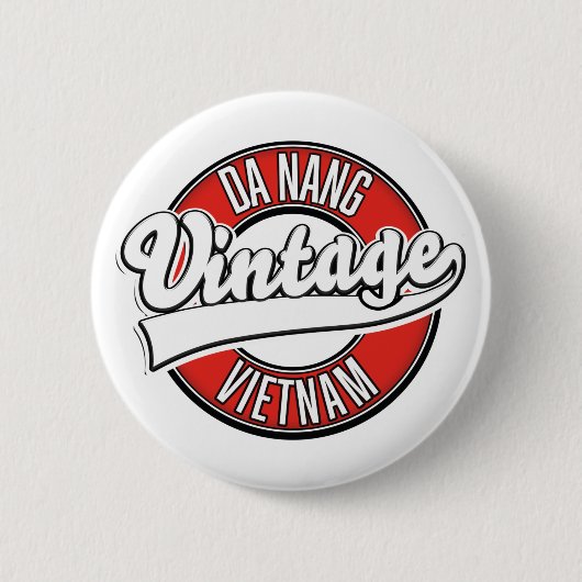 Da Nang vietnam retro logo Ronde Button 5,7 Cm (Voorkant)