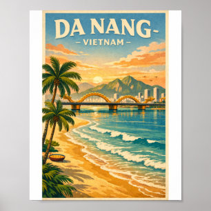 da nang vietnam retro reizen 2026 poster
