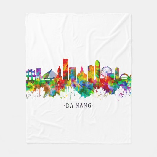 Da Nang Vietnam Skyline Fleece Deken (Voorkant)