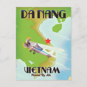 Da Nang Vietnam vintage reisposter Briefkaart