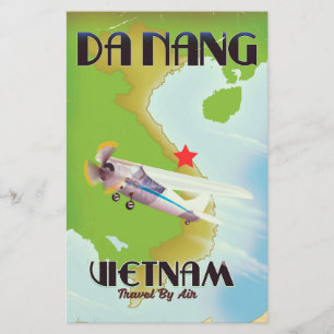Da Nang Vietnam vintage reisposter Briefpapier