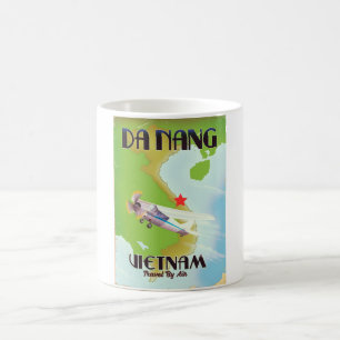 Da Nang Vietnam vintage reisposter Koffiemok