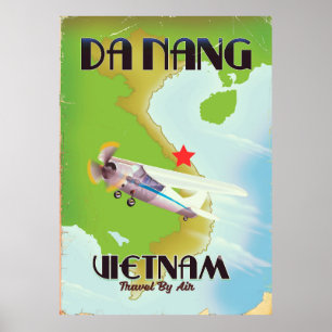 Da Nang Vietnam vintage reisposter Poster