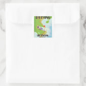 Da Nang Vietnam vintage reisposter Vierkante Sticker (Tas)