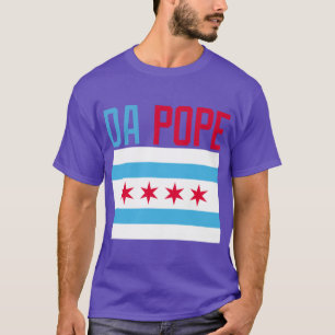 Da Pope Chicago vlag Cubs kleuren T-shirt