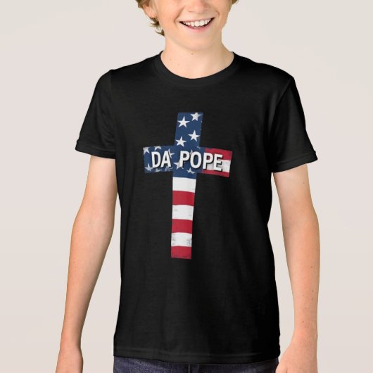 DA POPE - Eerste Amerikaanse paus, eerste meme hei Tri-Blend Shirt (Voorkant)