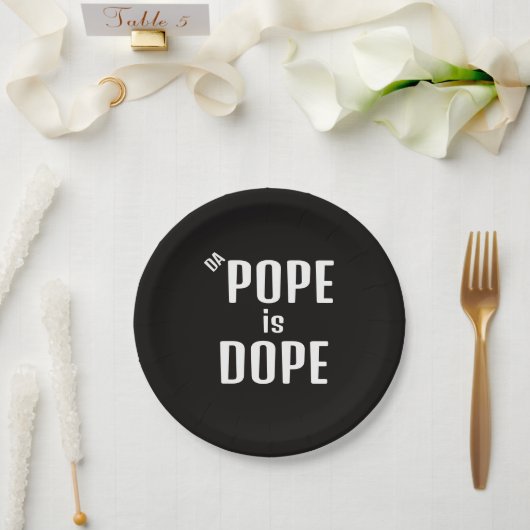 DA Pope is Dope Paper Plate Papieren Bordje (Huwelijk)