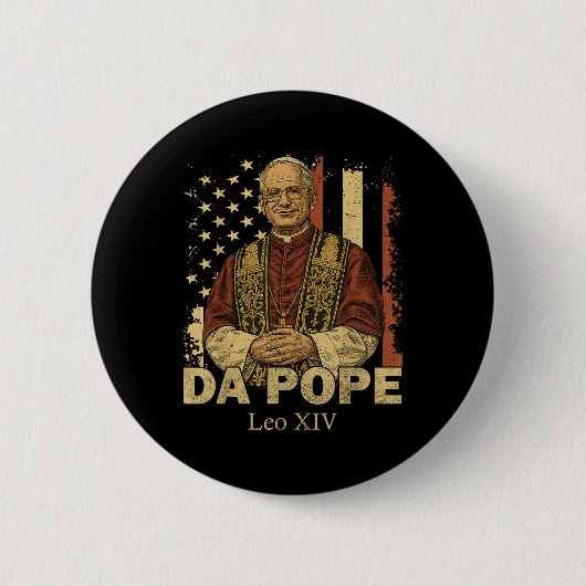 Da Pope Leo Ronde Button 5,7 Cm (Voorkant)
