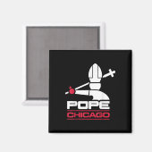 Da Pope Leo XIV Shirt Chicago Baseball Magneet (Voorkant / Achterkant)