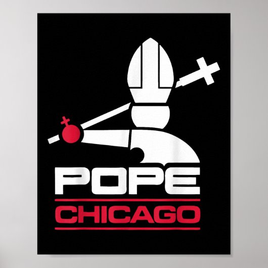 Da Pope Leo XIV Shirt Chicago Baseball Poster (Voorkant)