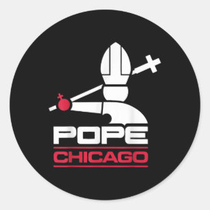 Da Pope Leo XIV Shirt Chicago Baseball Ronde Sticker