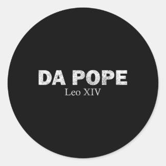 Da Pope uit Amerika Chicago Paus Leo XIV Grappig Ronde Sticker