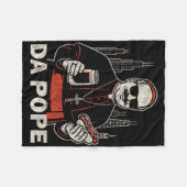 Da Pope uit Amerika Chicago Paus Leo XIV Grappig V Fleece Deken (Voorkant (Horizontaal))