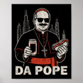 Da Pope uit Amerika Chicago Paus Leo XIV Grappig V Poster (Voorkant)