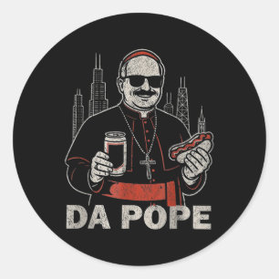 Da Pope uit Amerika Chicago Paus Leo XIV Provost Ronde Sticker