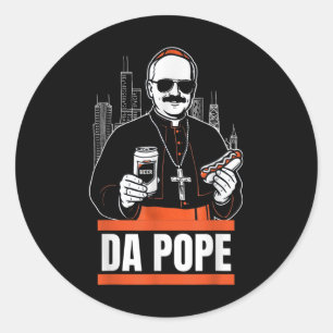 Da Pope uit Amerika Chicago Paus Leo XIV Provost Ronde Sticker