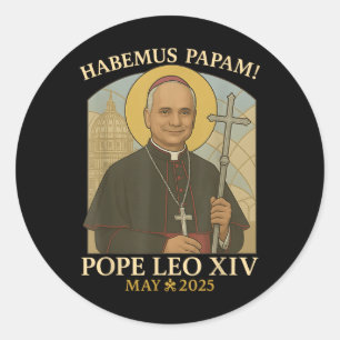 Da Pope uit Amerika Chicago Paus Leo XIV Provost Ronde Sticker