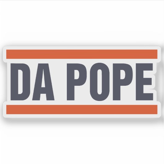 Da Pope uit Amerika Chicago Paus Leo XIV Provost Sticker (Voorkant)