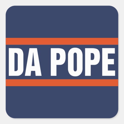 Da Pope uit Amerika Chicago Paus Leo XIV Provost Vierkante Sticker (Voorkant)
