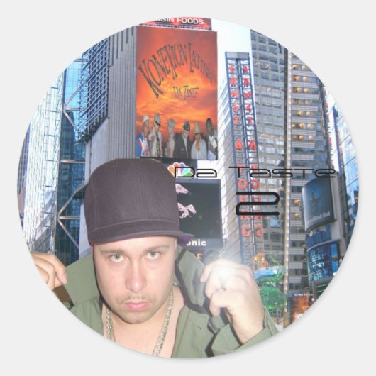 Da Taste 2 ronde Stickers (Voorkant)