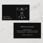 Da Vinci coffee roasters minimal vitruvian man Visitekaartje (Voorkant / Achterkant)