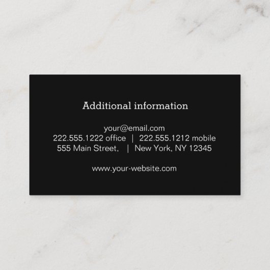 Da Vinci coffee roasters minimal vitruvian man Visitekaartje (Achterkant)