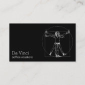 Da Vinci coffee roasters minimal vitruvian man Visitekaartje (Voorkant)