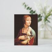 Da Vinci: Dame met de hermelijn Briefkaart (Staand voorkant)
