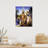 Da Vinci De doop van Christus Fine Art Classic Poster (Keuken)