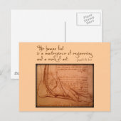 da Vinci: "De menselijke voet is..." Briefkaart (Voorkant / Achterkant)