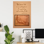 da Vinci: "De menselijke voet is..." Poster (Thuiskantoor)