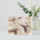 da Vinci -- De Schets van de schouder Briefkaart (Staand voorkant)