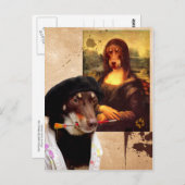 Da Vinci en de Mona Lisa Briefkaart (Voorkant / Achterkant)