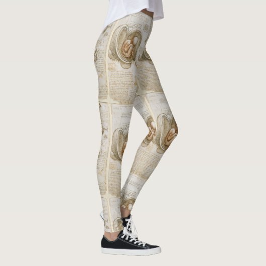 Da Vinci Fetus Tekeningen Leggings (Rechts)
