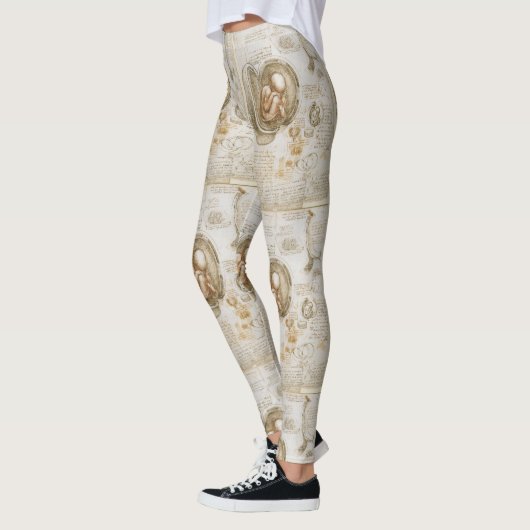 Da Vinci Fetus Tekeningen Leggings (Links)