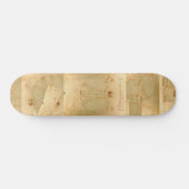 Da Vinci Fine Art Tekening Vitruviaans Man "Opruim Persoonlijk Skateboard (Horizontaal)
