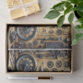 Da Vinci garage en stoombike Tissuepapier (Geschenk)