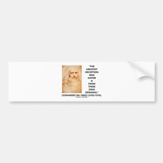 da Vinci Greatest Deception Mannen Suffer Adviezen Bumpersticker (Voorkant)