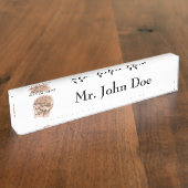 Da Vinci Halloween Wetenschap Anatomie Schedel Pri Naambordje (Zijkant)