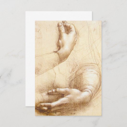 Da Vinci Hands Uitnodigingen (Voorkant / Achterkant)