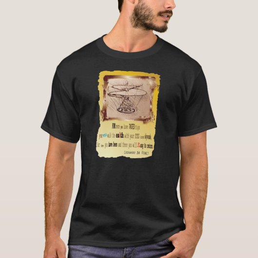 Da Vinci Helikopter 🚁✨ Budget Speciaal T-shirt (Voorkant)