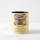 Da Vinci Helikopter Gedicht 🚁 Budget Speciaal Tweekleurige Koffiemok (Center)