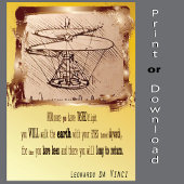 Da Vinci Helikopter Geweldige begroting Speciaal P Poster