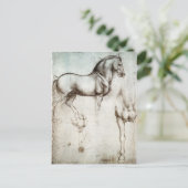 Da Vinci Horse Postcard Briefkaart (Staand voorkant)