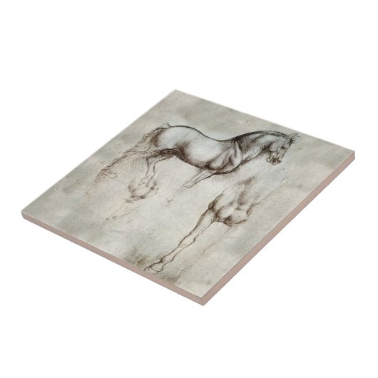 Da Vinci Horse Tile Tegeltje (Zijkant)